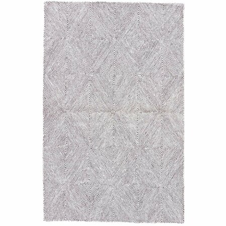 JAIPUR RUGS Traditions Made Modern Tufted Exhibition Design Rectangle Rug, Whisper White - 5 x 8 ft. RUG133344